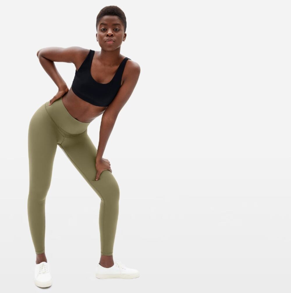 Everlane Womens ReNew Performance Leggings XXS Lichen Light Green NWT